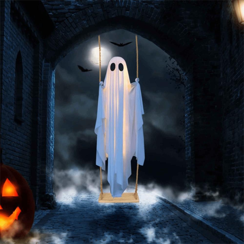 Remote-controlled Halloween Hanging Swing Ghost Luminous Ghost Swing Party