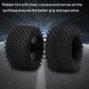 RC Car Tire, RC Vehicle Tire Remote Control Car Tire 155mm Rubber Wheel with Nylon Hub Plastic Rims for 1/8 RC Truck Racing