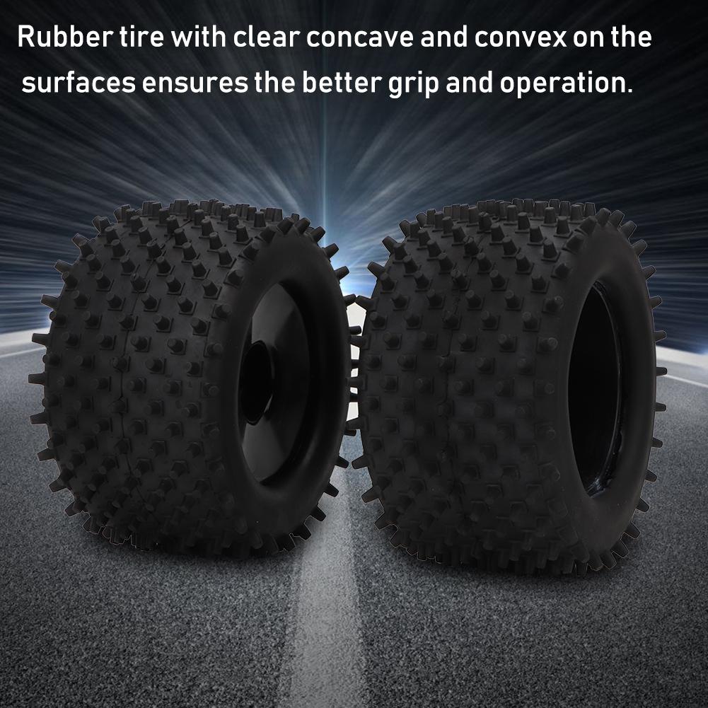 RC Car Tire, RC Vehicle Tire Remote Control Car Tire 155mm Rubber Wheel with Nylon Hub Plastic Rims for 1/8 RC Truck Racing