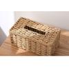 Large Capacity Woven Tissue Box Imitation Rattan Tissue Storage Organizer  Dining-table