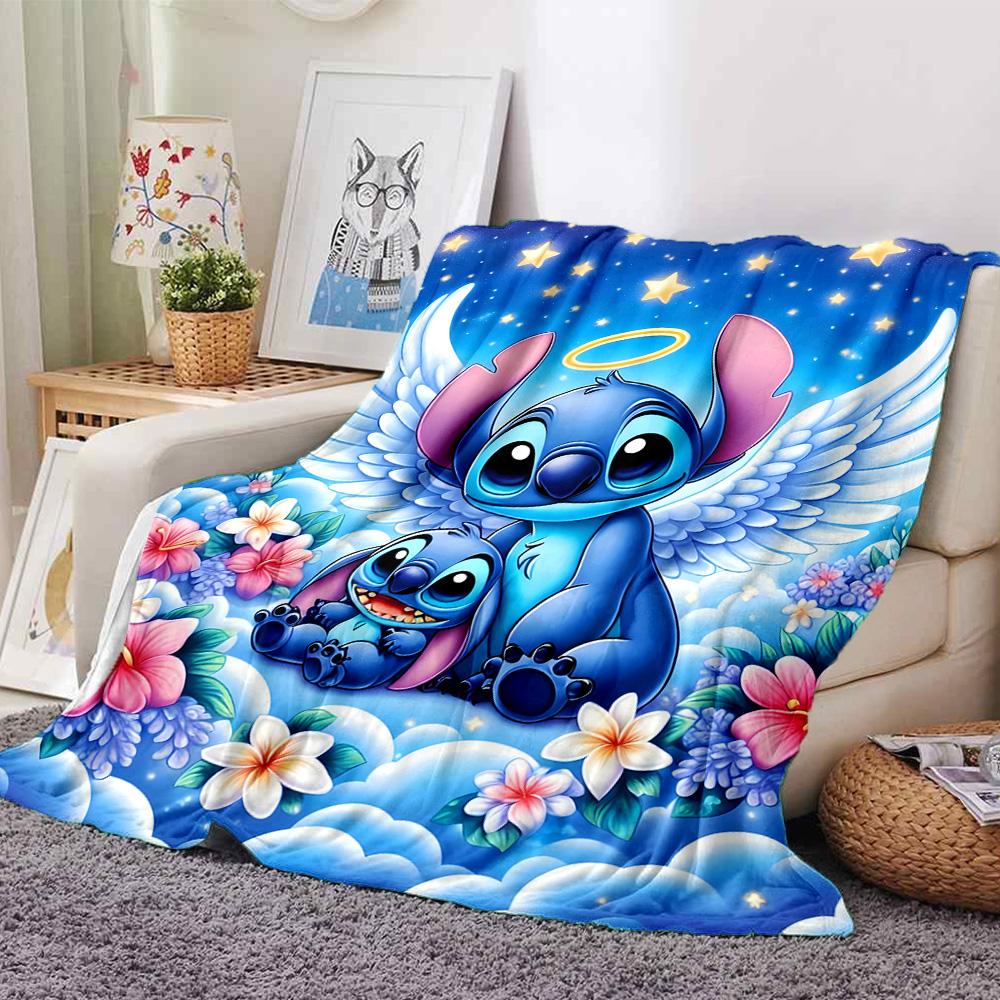 1pc S-Stitch16 Blanket, Gift, for Men and Women, Soft Blanket, Good for Sofa Bed Couch Travel, Lightweight Flannel Blanket