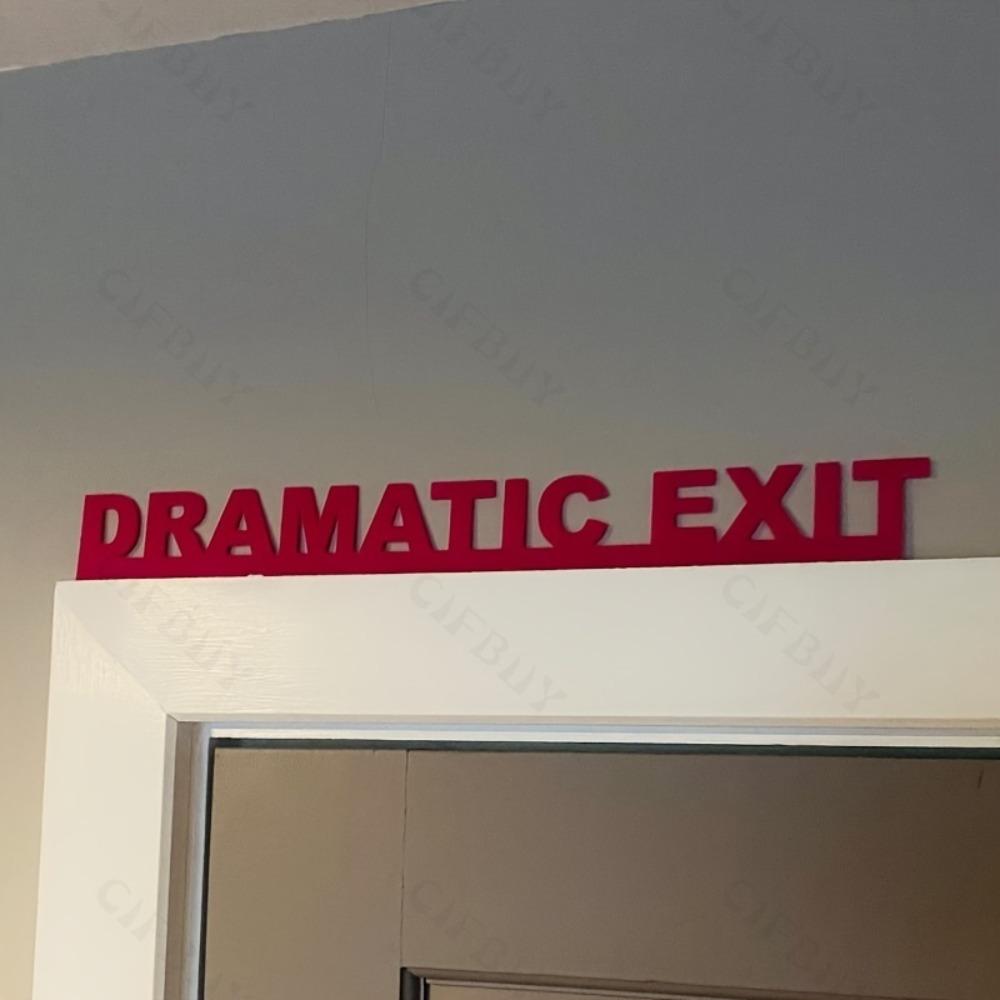 1 шт. Современная металлическая дверная накладка «Драматический выход» — настенное искусство и декор полок, идеально подходит для свадеб, Хэллоуина и Рождества, для использования в помещении, украшение для статуй на стену