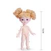 Мини-подвижная 13-шарнирная кукла 15 см, игрушка для девочек, 3D большие глаза, BJD принцесса, полная одежда, коллекция платьев, детская кукла в подарок