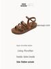 Weiwei Girl 020-1 French Style Flat Roman Sandals - Summer 2024 Women's One-Strap Shoes