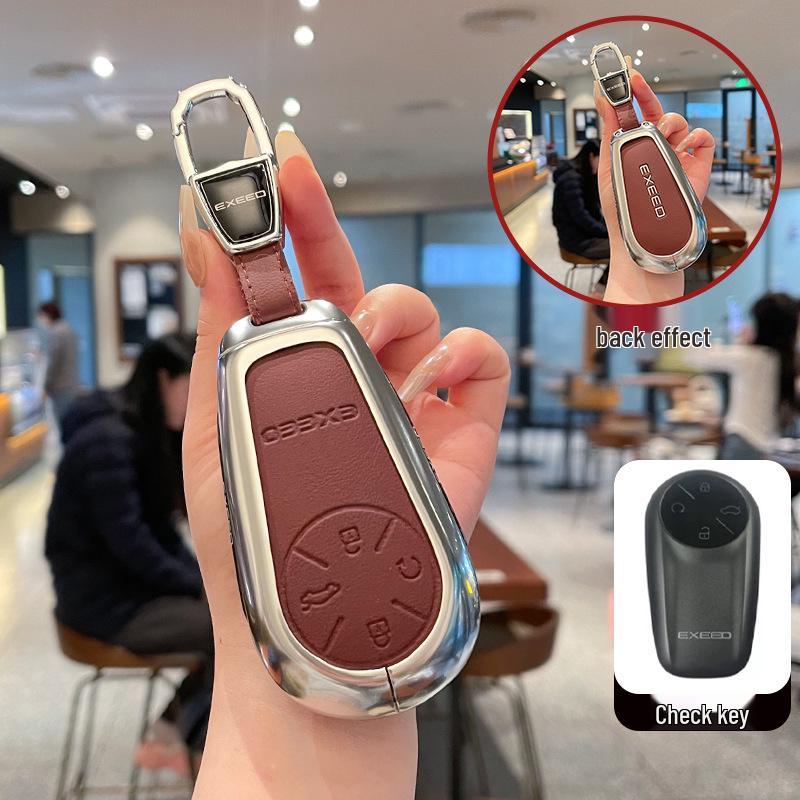Совместимые чехлы для ключей для 2024 Starway Star Era ET и 2025 Star Era ES: Полное покрытие Металлический кожаный дизайн.