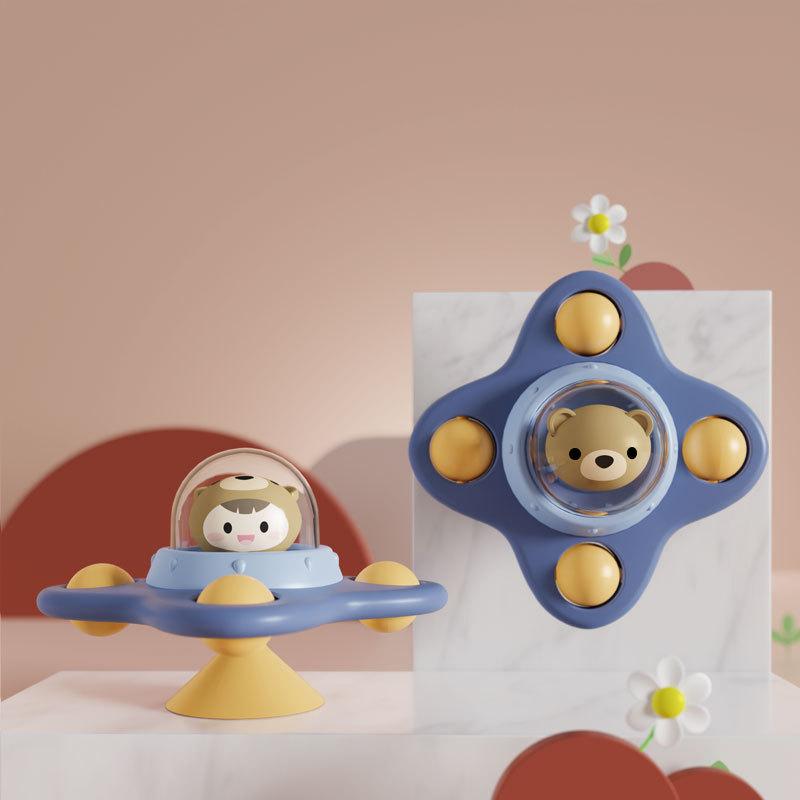 Детская мультяшная игрушка-вертушка с морскими животными, игрушки для ванны, игра для детей, ABS, присоска, волчок, ручная фиджет-игрушка, гироскоп, снимает стресс
