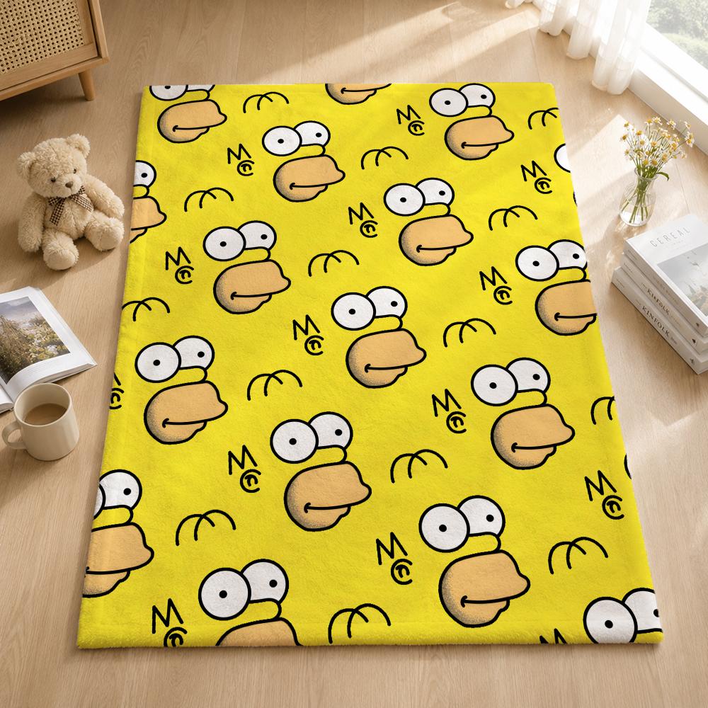 Мультяшное одеяло The Simpsons Мягкое теплое фланелевое одеяло Постельное белье для кровати Гостиной Домашнего дивана