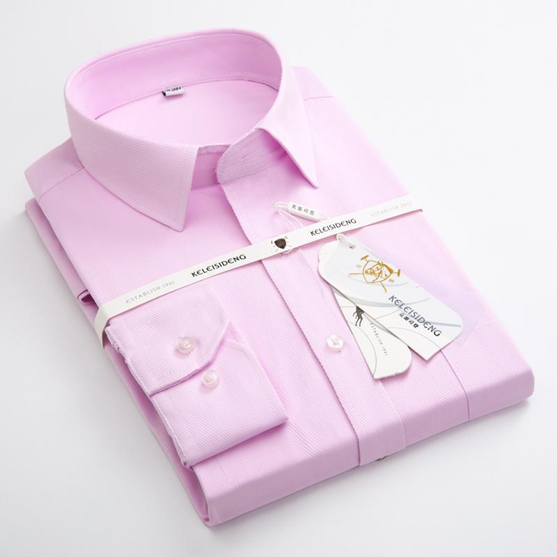 Формальная однотонная рабочая рубашка из твила с длинными рукавами, стандартного кроя, отличная офисная мужская рабочая рубашка