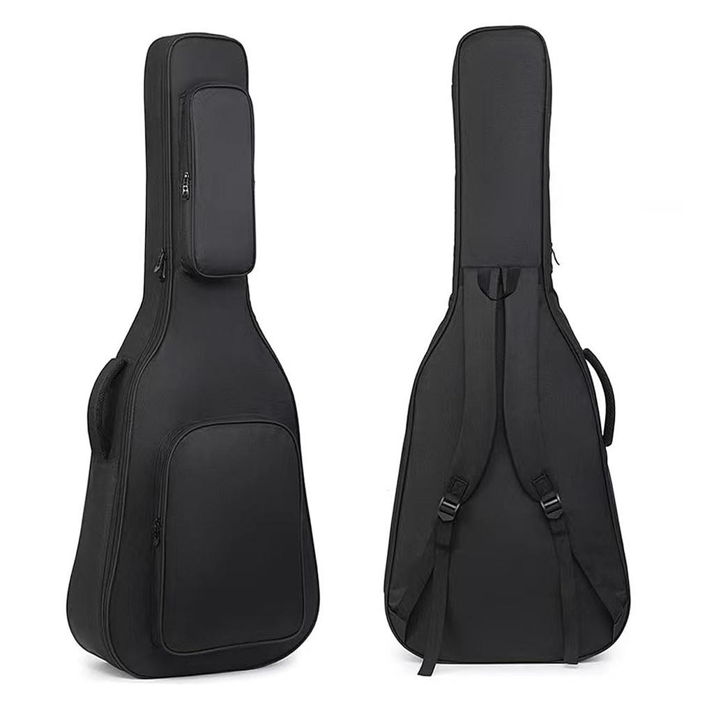 Yaonkaku 25mm Sponge Guitar Gig 110cm X 42cm X Acoustic Guitar Soft Guitar with Large Capacity Pocket Black for 40 and Heavy-Duty Case, Bag, 14cm,
