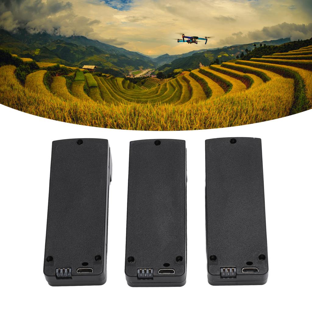 3Pcs Lithium Battery for RC Quadcopter 1800mAh 3.7V Small Light Portable Sturdy ABS Shell RC Drone B