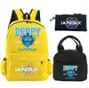 3Pcs/set Anime K-Pop Demon Hunters Printed Backpack with Shoulder Bag Pencil Case for Student Boy Girl Schoolbag Large Capacity Waterproof Bookbag