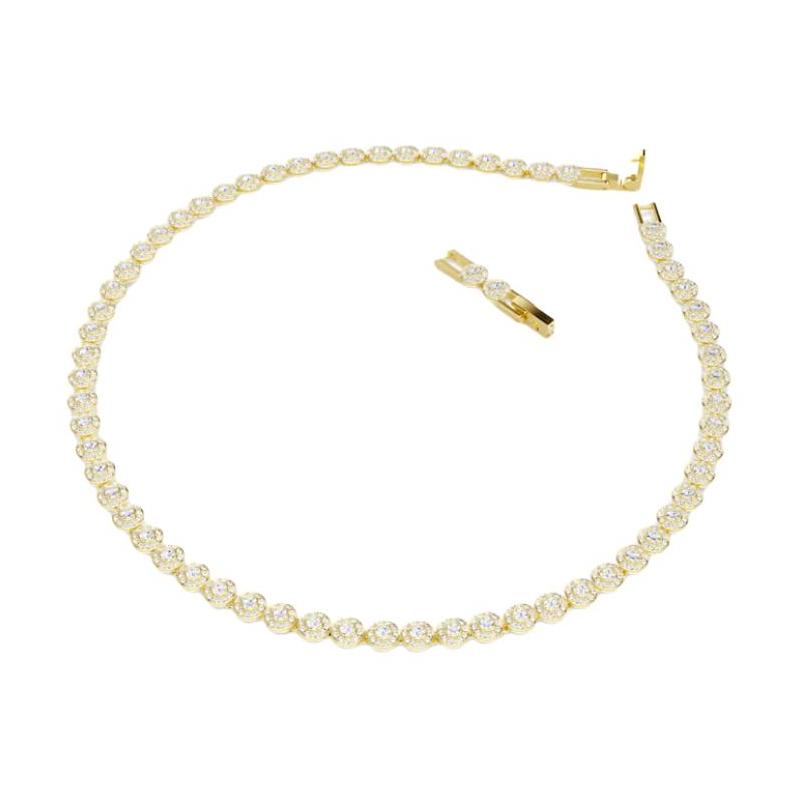 Swarovski Una pavé design imitation crystal necklace men and women same style couple model white 5751560