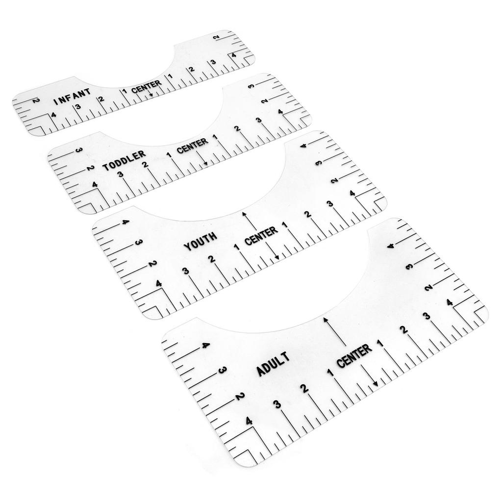 4шт футболка линейка направляющая выравнивающий инструмент для взрослых подростков малышей младенческой одежды измерительная линейка