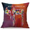 Judaism Hanukkah Home Decoration Sofa Pillow Cases Happy Chanukah Festival Luxury Living Room Chair Oil Painting Cushion Cover
