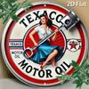 Texaco Старое Моторное Масло Ретро Металлическая Банка Вывеска Круглый Настенный Декор для Бара Кафе Гаража