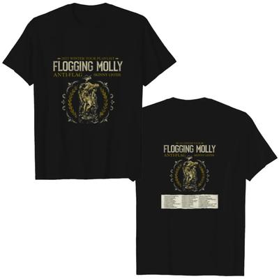 Футболка Flogging Molly Зимний Тур 2023, Тяжелая Хлопковая Футболка с Логотипом Группы для Мужчин