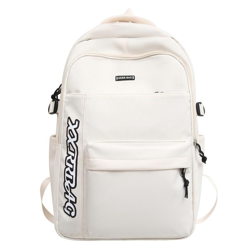 Male Large Capacity Backpack Letter Female Junior Senior High School Student Schoolbag Outdoor Travel Bag