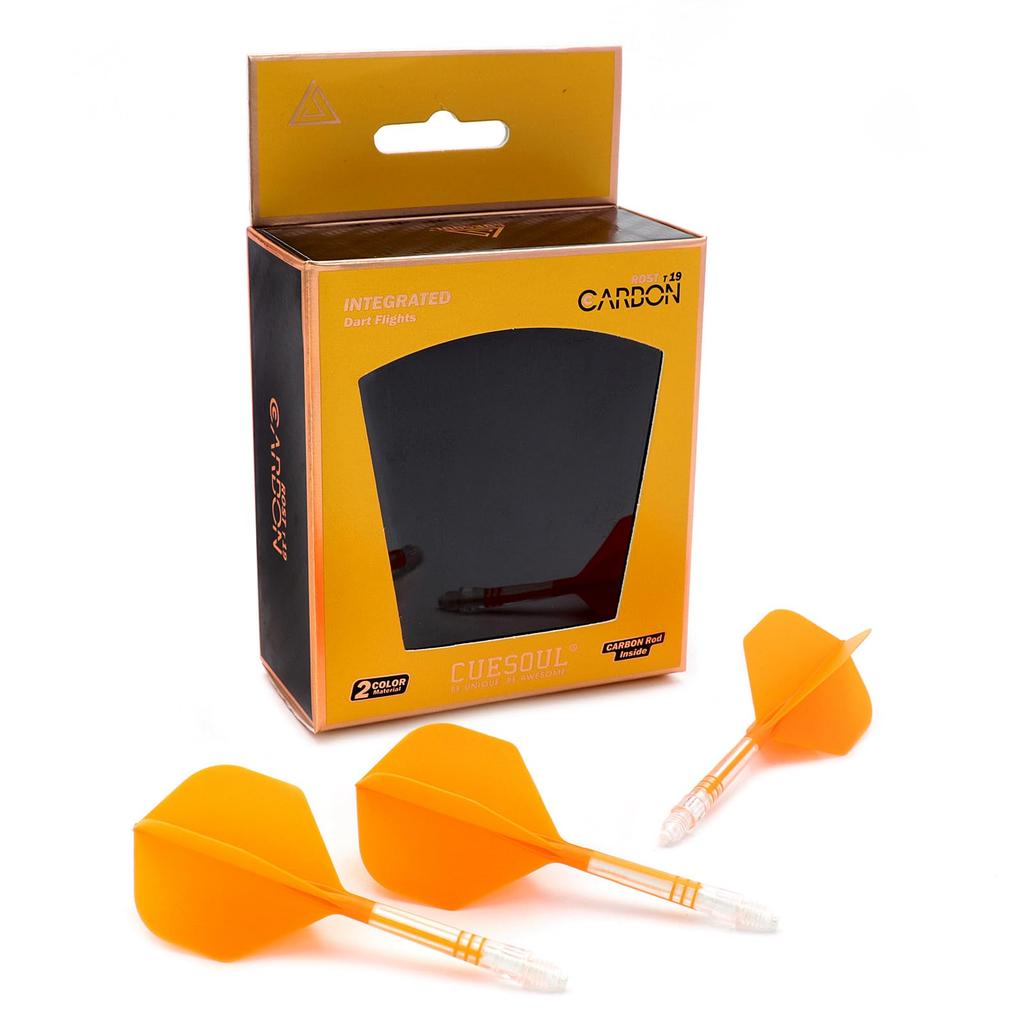CUESOUL Integrated Dart Flights ROST AK57 T19 Carbon Fiber Reinforced Standard Shape 3 Sets CS-AK57XB10-6