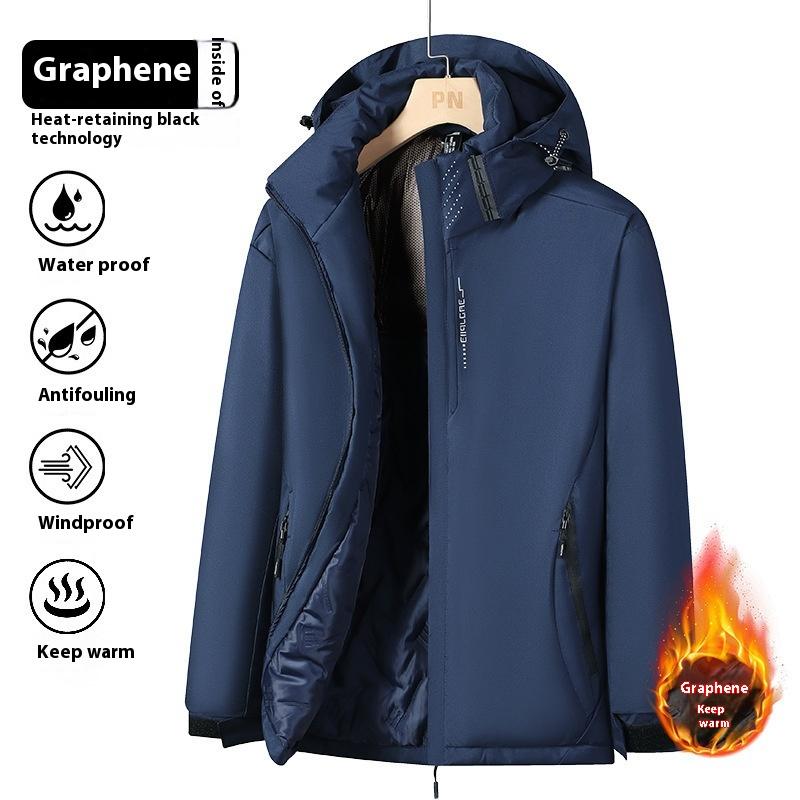 Куртка Cozy Up Graphene, мужская утолщенная теплая хлопковая куртка, ветрозащитная и водонепроницаемая куртка из хлопка для активного отдыха