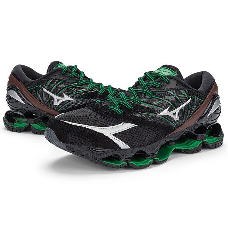 Mizuno Wave Prophecy LS Спортивная мода Низкие кроссовки для бега Унисекс кроссовки Черный Зеленый D1GG230101