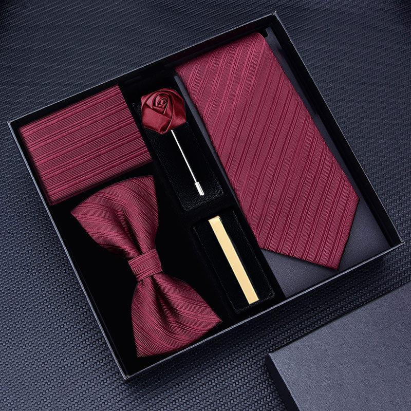 Meier Men's wedding tie five-piece set - business formal bow tie