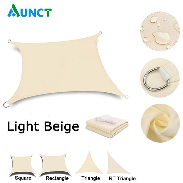 Водонепроницаемый тент, парус, садовый навес, бассейн, козырек от солнца, кемпинговая беседка для наружных тентов, навес для автомобиля, 95% УФ, квадрат, прямоугольник, треугольник