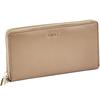 Women' Leather Wallet with Wings Beige Wrist Strap