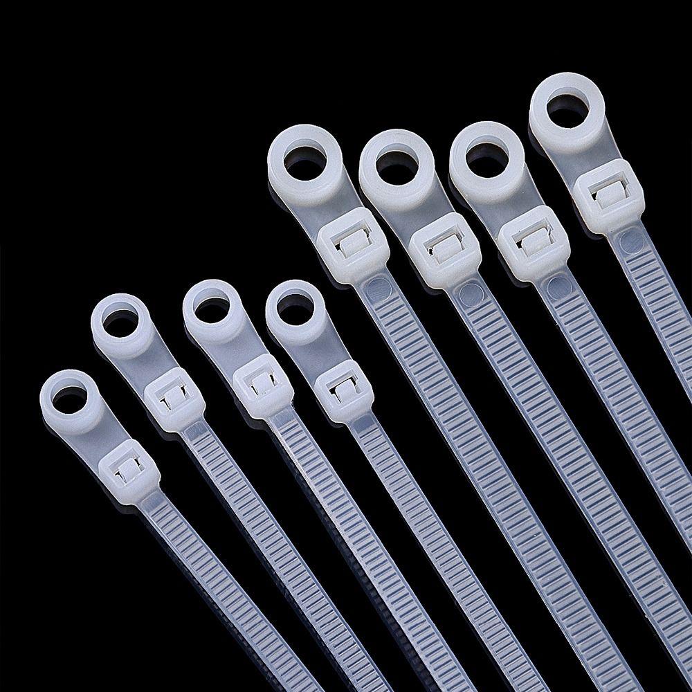 Обвязочные нейлоновые стяжки Кабельные стяжки с фиксированной головкой и отверстием для винта Фиксированная кабельная стяжка Связки стяжек Кабельные стяжки