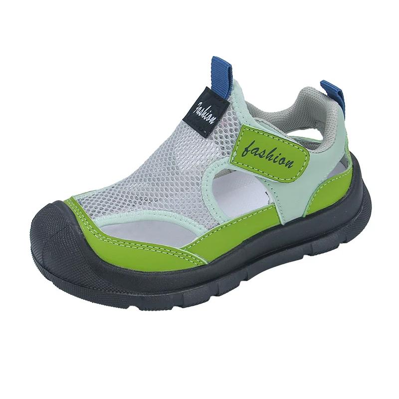 Children Sports Sandals 2024 Summer New Girls' Mesh Tennis Shoes Boys' Hollow Breathable Beach Shoes for Vacation Wear-resistant