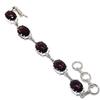 African Amethyst Oval Shape Gemstone Solitaire Bracelet Gift Handmade Jewelry 7"