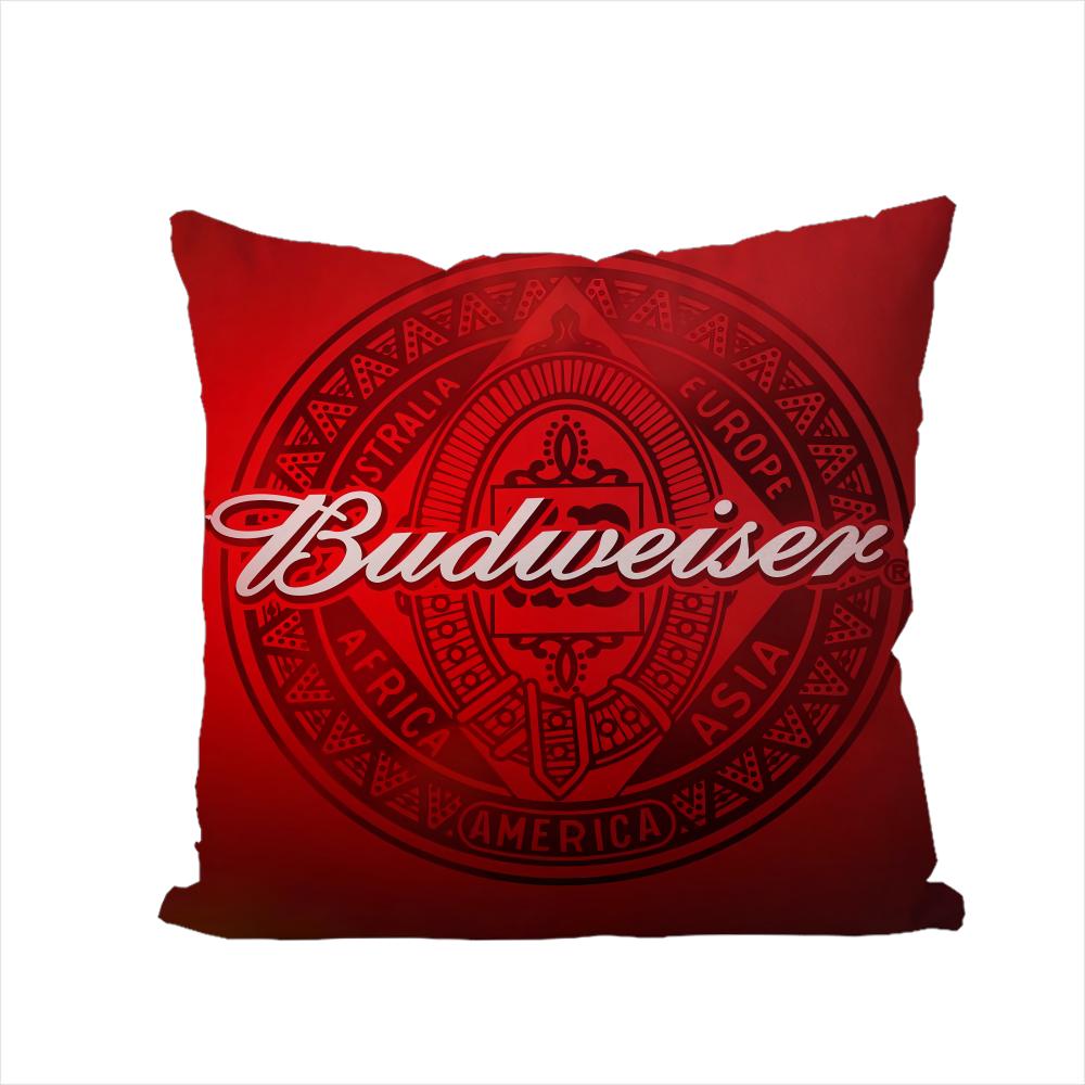 Наволочка Budweisers для Автомобильного Дивана Декоративная Домашняя Двусторонняя Печать Плюшевая Квадратная Подушка-Плед Чехол