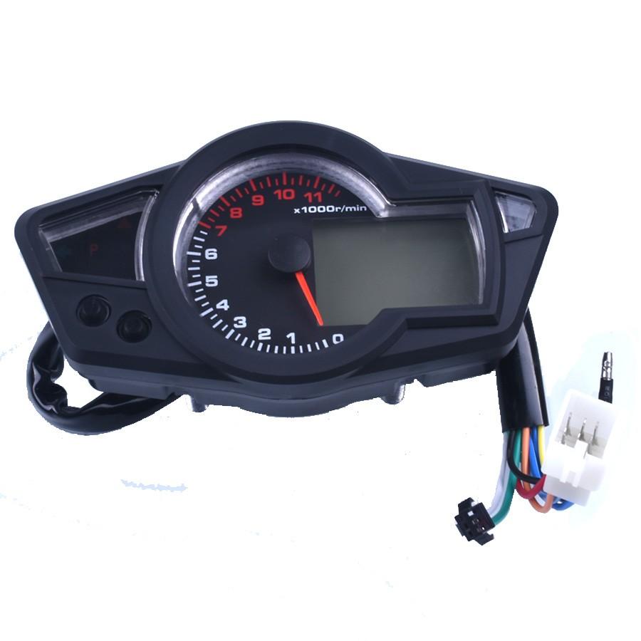 11000 об/мин 12 В ЖК Цифровой Спидометр Тахометр Одометр Мотоцикл Km/h Подсветка для всех мотоциклов