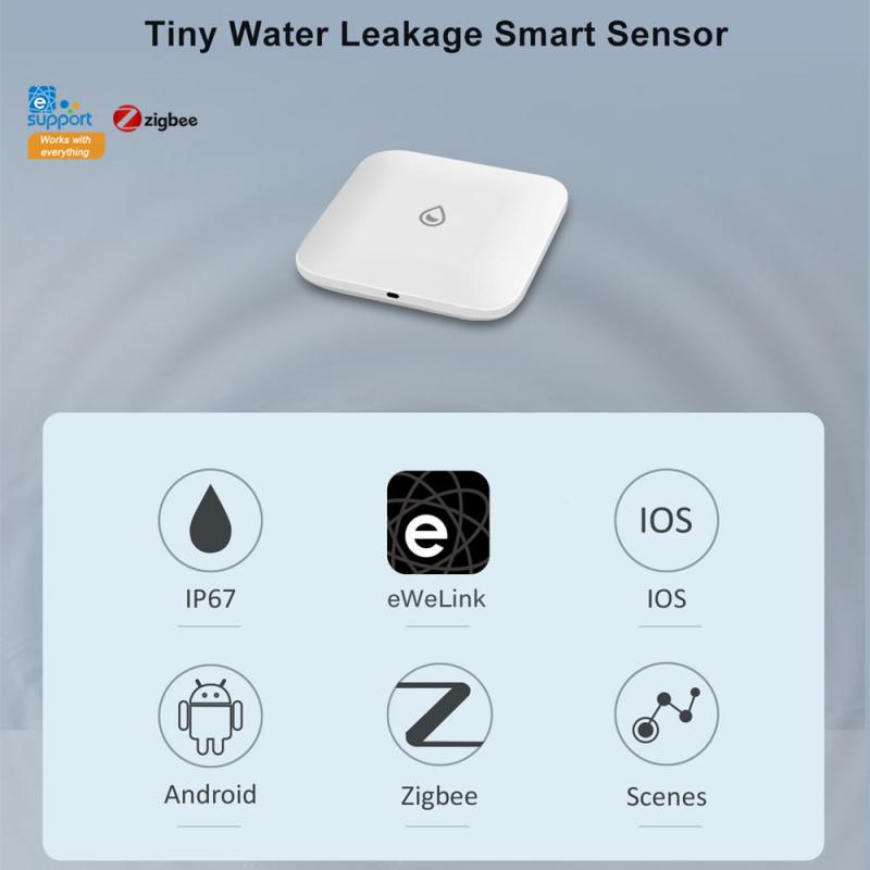 Датчик утечки воды ZigBee Уровень воды Погружной детектор утечки Умный дом Tuya Ewelink Яндекс. Приложение Alice Требуется шлюз сигнализации