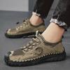 Мужская обувь из натуральной кожи ручной работы, сетчатая, новая, дышащая, на плоской подошве, повседневная, для улицы, для ходьбы, мужские кроссовки, обувь для хайкинга, zapatilla