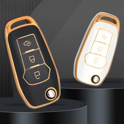 Чехол для автомобильного ключа из ТПУ для Ford Fusion Fiesta Mondeo Ecosport Kuga Escort Everest Ranger F150, аксессуары с брелком без ключа