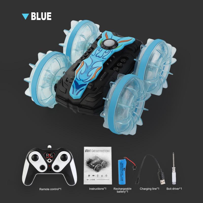 Легкое наземное транспортное средство с двухсторонним пультом дистанционного управления, амфибийное кувыркающееся вращающееся устройство с пультом дистанционного управления, трюковая пляжная игрушка, детский электрический автомобиль