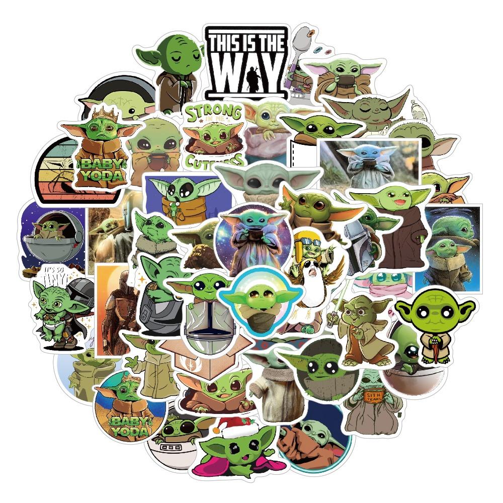 50Pcs Yoda Graffiti Stickers Suitcase Water Cup Stationery Mobile Phone Car Scooter Laptop Refrigerator Decoration Diy Decals
