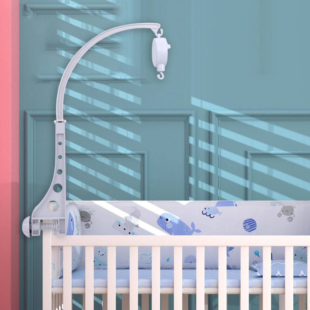 Детская кроватка с дугой для подвесных игрушек и держателем для декоративных игрушек