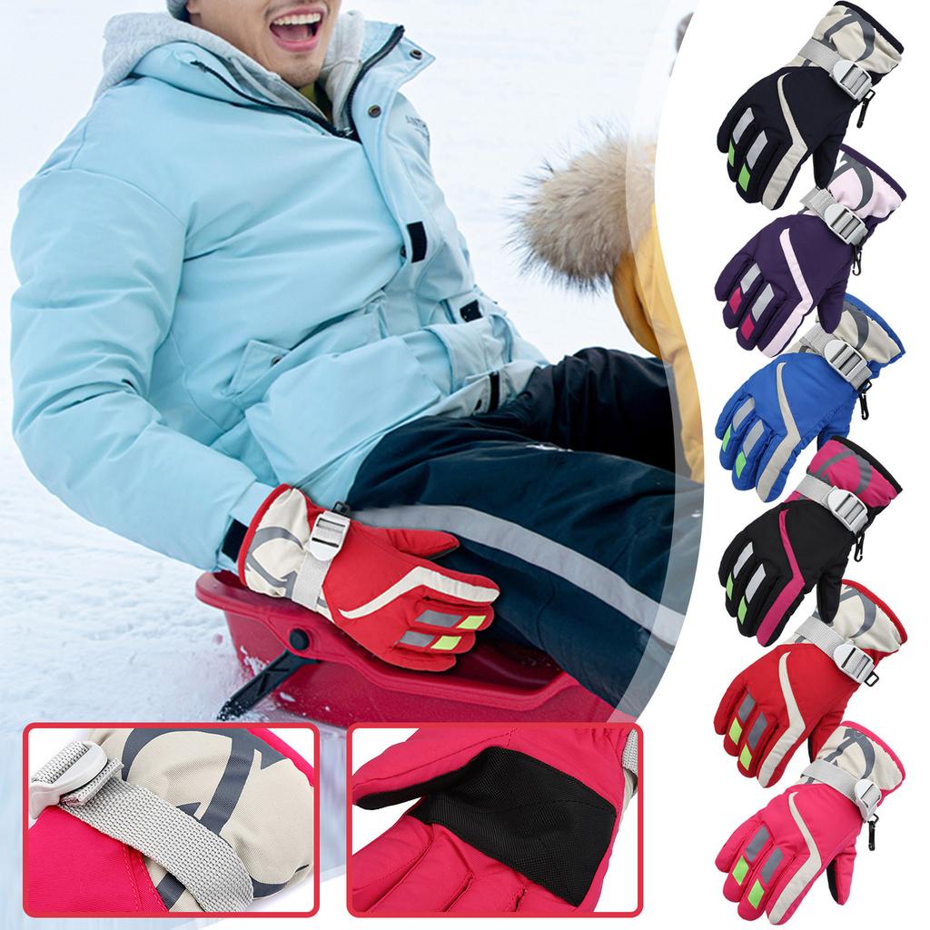 Upgraded Outdoor Children's Ski Gloves Cycling Gloves Winter Mountaineering Warm Gloves Waterproof