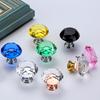 6Pcs Ultra-light 40mm K9 Crystal Glass Zinc Alloy Cabinet Drawer Handle Knobs