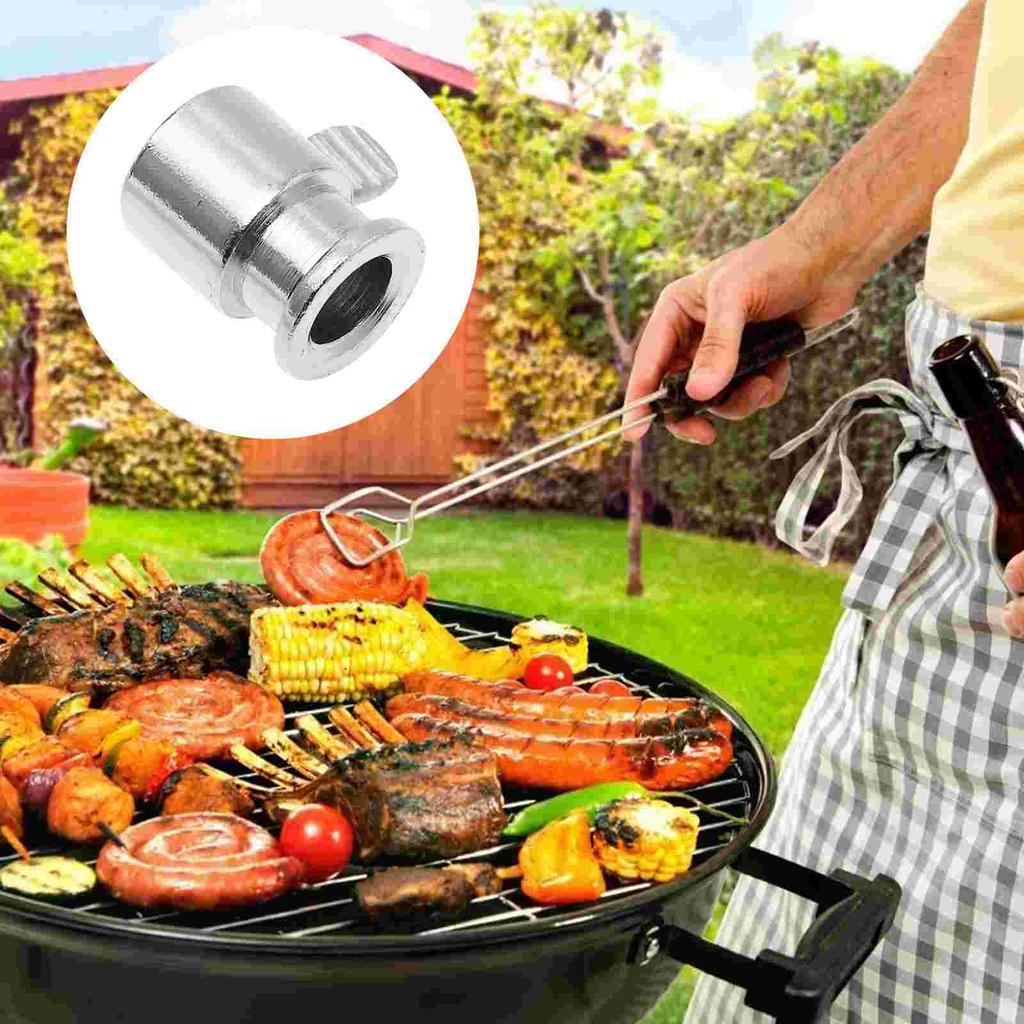 2 Pcs Barbecue Limit Set Outdoor Accessories Grill Sleeves Stop Collar Oven Premium Rotatable Iron Rotary