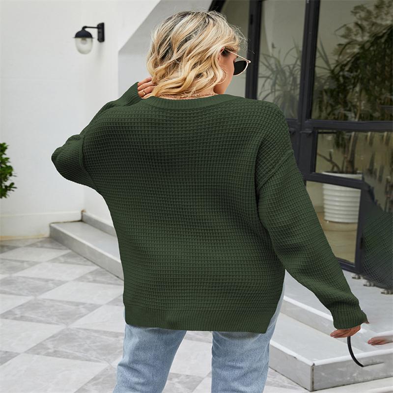 Модный осенне-зимний новый женский вязаный свитер, однобортный свободный свитер, кардиган, куртка