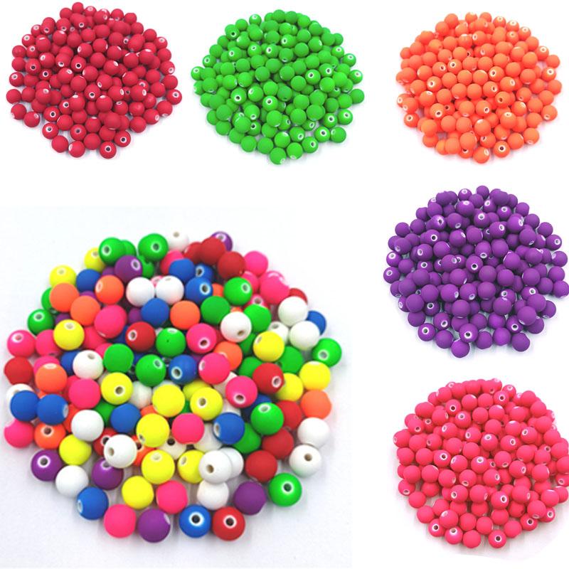 Творческие 20 шт DIY ручной работы бисер пластиковые твердые дисперсионные бусины шариковые бусины ярких цветов аксессуары для изготовления ювелирных изделий ожерелье браслет