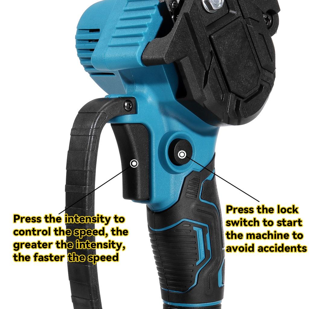 6 Inch Mini Electric Chain Saw Cordless Woodworking Pruning Chainsaw Brushless Garden Tool with 19800H Battery