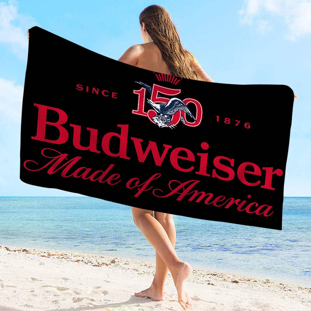 ГОРЯЧЕЕ B-Budweiser Микрофибра Пляжное полотенце Впитывающее Быстросохнущее Мягкое Йога Плавание Курорт Альпинизм Полотенце
