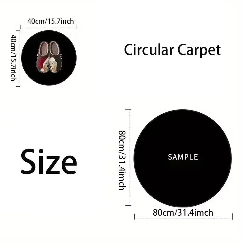 Богемный принт Круглый ковер Круглый напольный моющийся коврик для гостиной спальни ванной комнаты детские коврики для ползания домашнее украшение