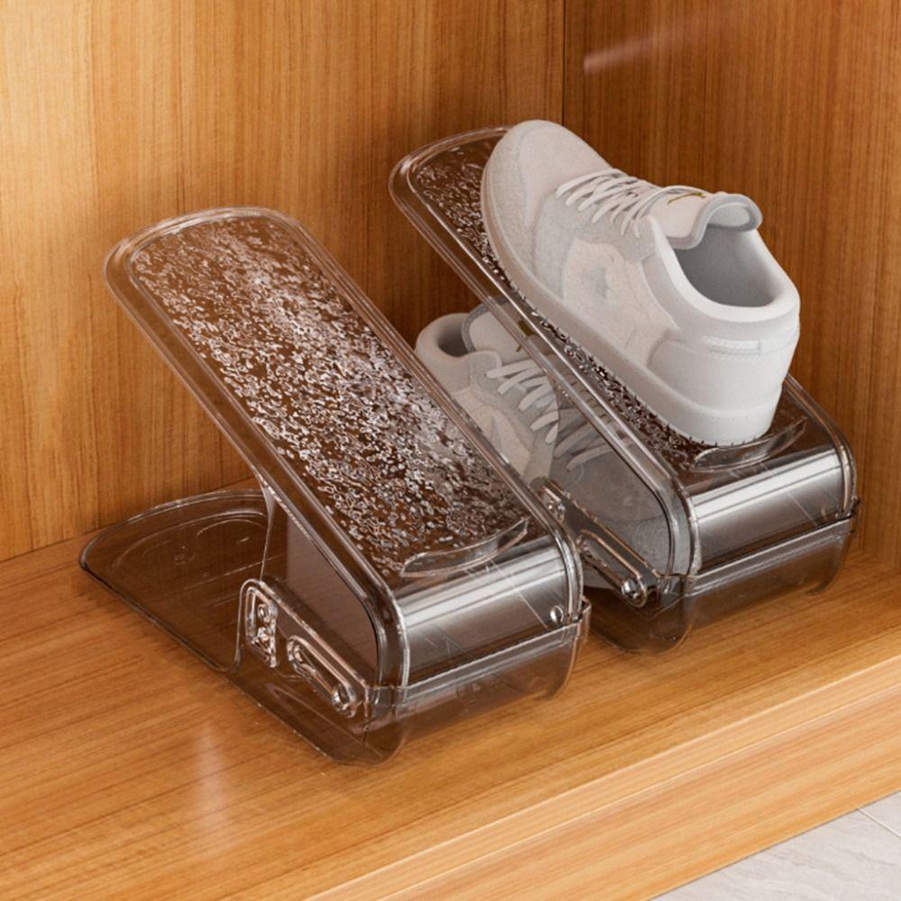 Регулируемый поднос для обуви Двухслойный держатель для обуви Шкаф для обуви Инструмент для хранения Стойка для обуви Обувь