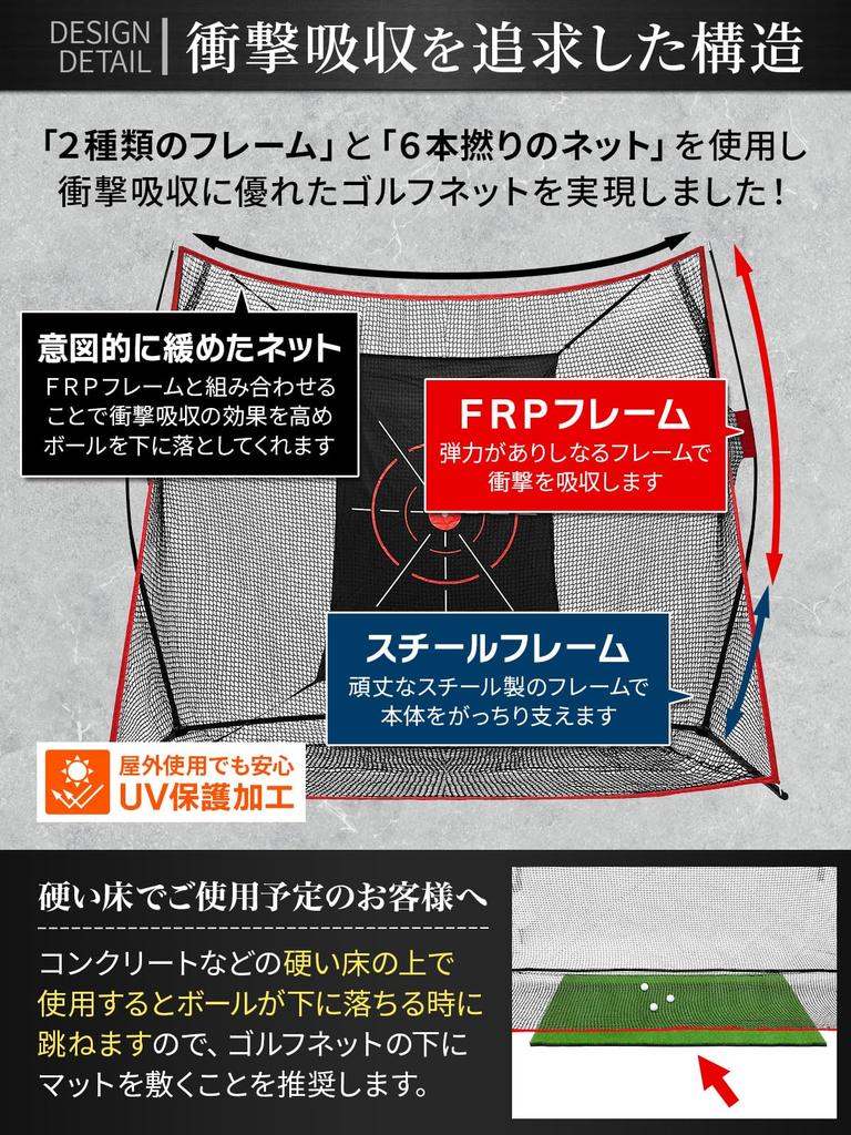 Сетка для гольфа GolfStyle, складная, переносная, для улицы, для помещений, легко устанавливается, большая, широкая, переносная, ударная, тренировочная сетка для дома, сада, гаража x 2,4