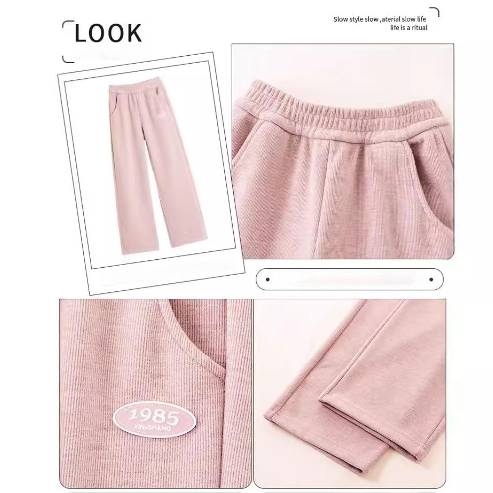 YUBAOBEI Брюки для девочек 2024 Весна Осень Широкие брюки Хлопок Повседневные спортивные брюки для детей Спортивные брюки