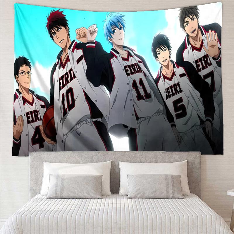 Kuroko's Basketball5 Tapestry for Bedroom Aesthetic Classroom Tapestries Wall Hanging for Living Room Dorm Office,Ideal Creative Gift